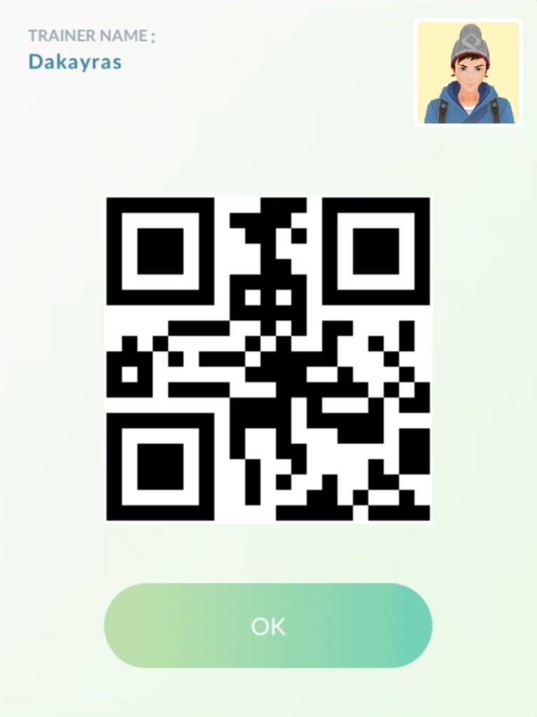 Pokémon GO QR code